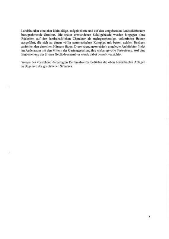 Dokument zum Denkmalschutz der FDJ-Jugendhochschule am Bogensee